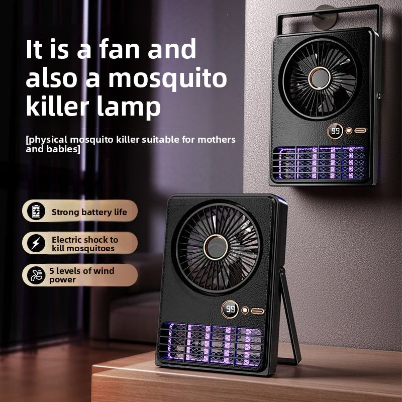 Ventilador con lámpara repelente de mosquitos