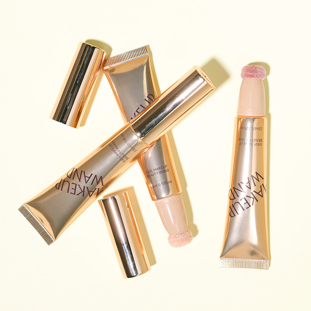 Lápiz de maquillaje líquido multifuncional para iluminar, contornear y ruborizar.