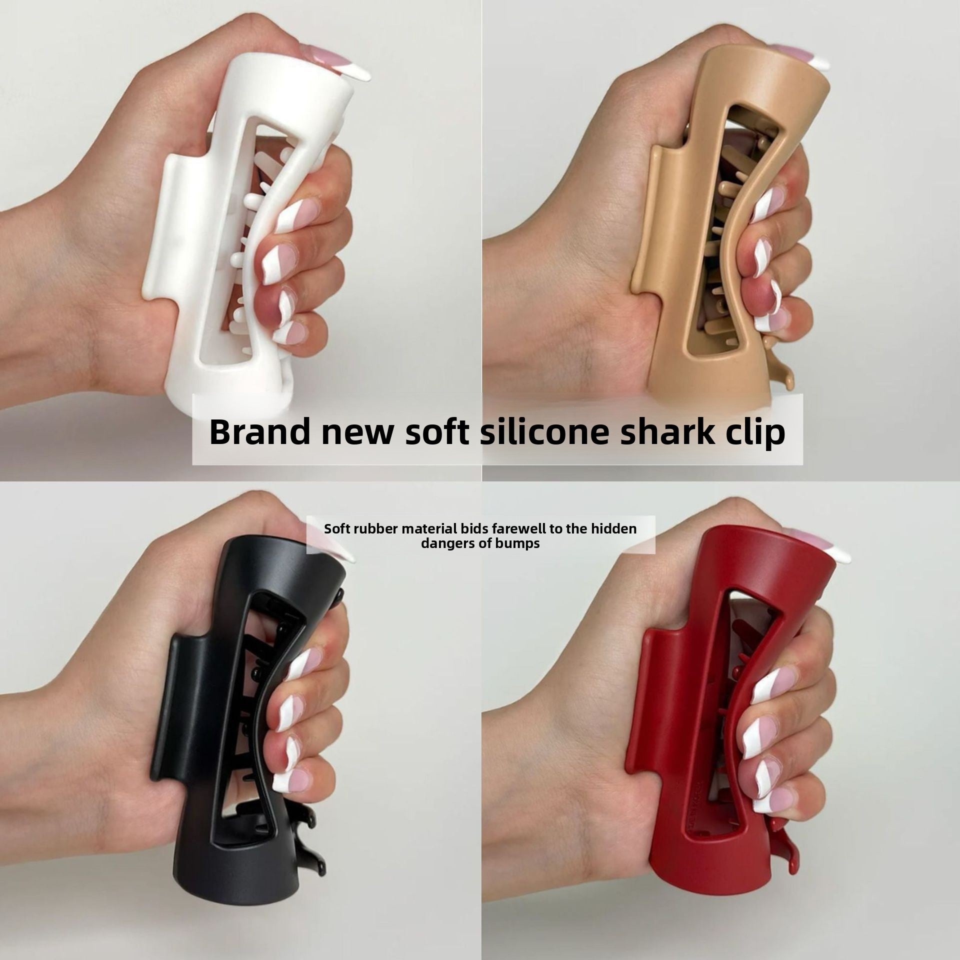 Horquilla de silicona suave con pinza de tiburón