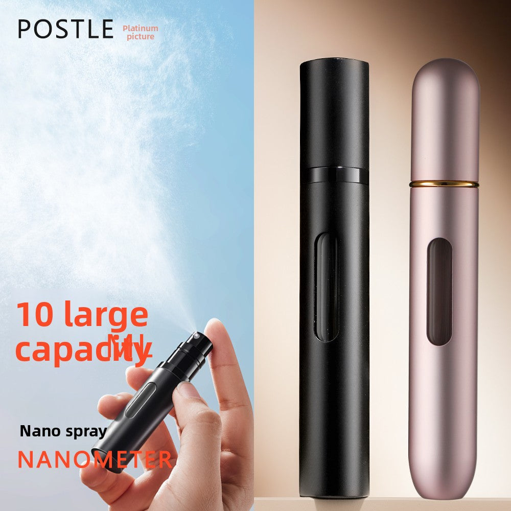 Frasco de recarga de perfume portátil de viaje con llenado inferior, 10 ml, botella vacía de vidrio, recargable.