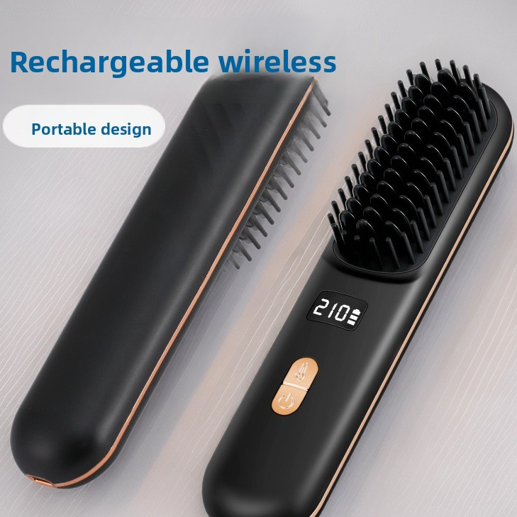 USB Rechargeable Hair Straightener Comb