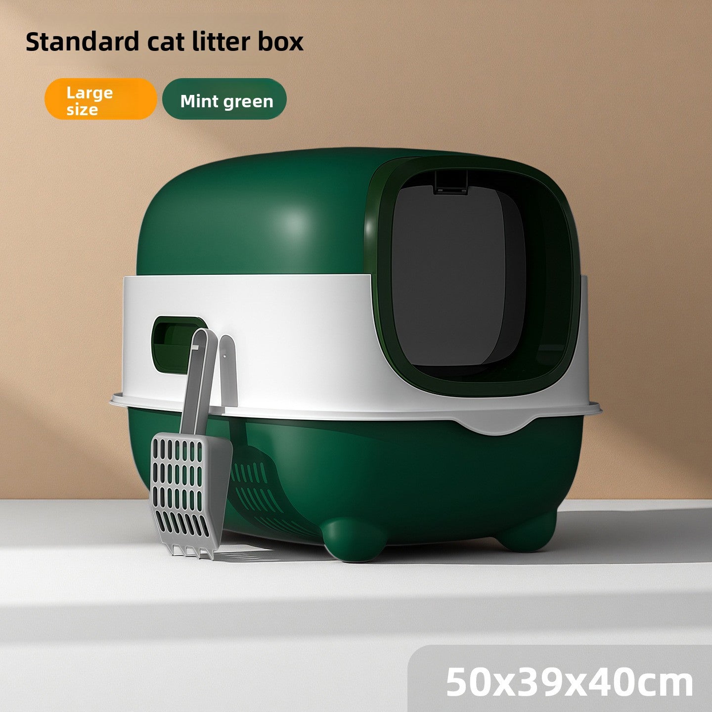 Arenero cerrado para gatos con esterilización UV y control de olores.