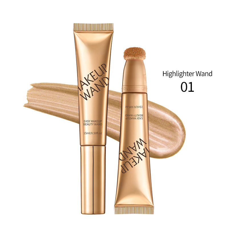 Lápiz de maquillaje líquido multifuncional para iluminar, contornear y ruborizar.